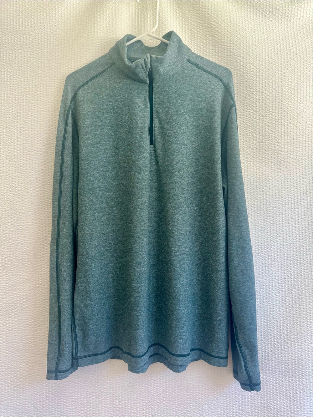 LULULEMON Surge Warm Half Zip Rulu Pullover Gray Green Running Men’s Large